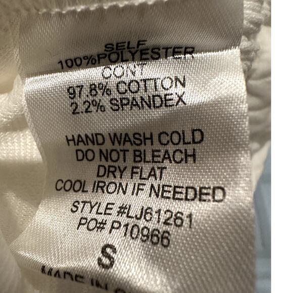 Mainstrip – Quilted Sequin Star Joggers – White – Size Small - Picture 3 of 4